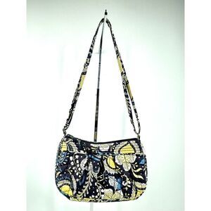 Vera Bradley Ellie Blue Frannie Quilted Shoulder Crossbody Bag Purse Retired